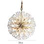 9 Light Firework Sputnik Ceiling Light Fixture Dandelion G9 Pendant Lighting for Dining Room,Living Room,Modern Gold Crystal Chandelier Orb,Bedroom-Gold 9 Light