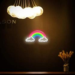 Neon Rainbow Light, Festival LED Wall Decor Light Art Neon Light Sign for Home Decoration,Bedroom, Lounge, Office, Wedding, Christmas, Valentine’s Day Party Powered by USB