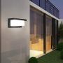 Shinbeam Outdoor Wall Porch Lights Led Matte Black Wall Mount Exterior Lamp Ip65 Waterproof Lighting Fixture 3-Color-Changeable Wall Fixture Warm White Cold White and Nature White Color(Black)