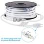 TORCHSTAR 100ft (50ft X 2 Pack) Neon Rope Lights Outdoor, AC 120V Linkable 150ft Max, IP67 Waterproof Ambient Decoration Yard Porch Garden Pathway Landscape, Red