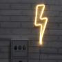 Neon Signs Lightning Bolt Battery Operated and USB Powered Warm White LED Decorative Lights Wall Art Decor for Living Room Office Christmas Gifts Party Decoration(NELB)