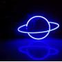 JYWJ Planet Blue Neon Sign,USB or 3-AA Battery Powered Neon Light,LED Lights Table Decoration,Girls Bedroom Wall Décor,Kids Birthday Gift,Wedding Party Supplies Business Gifts Neon Signs