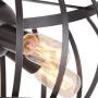 Ganeed Semi Flush Mount Ceiling Light,Industrial Metal Cage Ceiling Light Fixture 4 Lights,Vintage Rustic Pendant Lighting Lamp for Kitchen Dining Room Stairway Garage