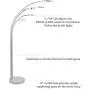 CO-Z Bright LED Floor Lamp with 5 Lights, Modern Dimmable Task Standing Light Fixture with Stable Marble Base for Living Room Office, Contemporary Touch Arch Pole Lamp with Five Adjustable Heads