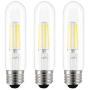 T10 LED Bulbs Daylight 4000K LED Tubular Edison Light Bulbs 4W Dimmable Tube Vintage Led Bulbs 40 Watt Equivalent,E26 Medium Base, LED Filament Retro Bulb for Desk Lamp, Pendant Lights(3-Pack)
