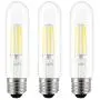 T10 LED Bulbs Daylight 4000K LED Tubular Edison Light Bulbs 4W Dimmable Tube Vintage Led Bulbs 40 Watt Equivalent,E26 Medium Base, LED Filament Retro Bulb for Desk Lamp, Pendant Lights(3-Pack)