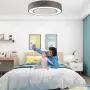Invisible Ceiling Fan with Light Remote Control Dimmable 3 Speed LED Low Profile Semi Ceiling Lamp Timing Bedroom Dining Living Room Invisible Ceiling Fan with Light Remote Control Dimmable 3 Speed LED Low Profile Semi Ceiling Lamp Timing Bedroom Dining Living Room