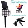 Solar Spotlights Outdoor Garden Lights Color Changing 16LEDs Solar Landscaping Lights 2-in-1 Waterproof Solar Security Lights for Garden Landscape Path Walkway Deck Garage (7 Colors, 2 Pack)