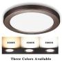 Youtob LED Ceiling Light Flush Mount with Adjustable 3 Colors, 15W 1500lm Round Lighting Fixture for Kitchens, Closets, Hallways, Stairwells, Bedrooms(3000k/4000k/5000k Available) (Bronze)