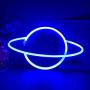 Blue Star Planet Neon Sign Night Light with Create Funny Sleep Environment for Baby Child Kids Bedroom,Game Rooms,Party,Home,USB Cable Battery Night Light Neon Sign for Wall Decor