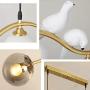 Kankanray Nordic Creative Chandelier Modern Resin Bird Glass Ceiling Lamp 4 Light Flush Mount Lighting Fixture for Bar Dining Room Living Room Bedroom (Gold)