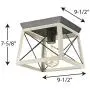 Briarwood Collection Whitewashed One-Light Farmhouse Flush Mount Ceiling Light