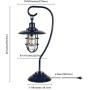 Henn&Hart Nautical Bedside Table Lamp for Kitchen, Dining Room, Living Room, Foyer, Blue
