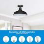 DEWENWILS Industrial Ceiling Light Fixture, Semi Flush Mount Ceiling Light with Metal Shade, ORB Finish Flush Mount Light Fixture for Bedroom, Dining Room, Entryway, 2 Pack