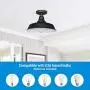 DEWENWILS Industrial Ceiling Light Fixture, Semi Flush Mount Ceiling Light with Metal Shade, ORB Finish Flush Mount Light Fixture for Bedroom, Dining Room, Entryway, 2 Pack