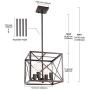 MELUCEE Industrial Rustic Chandelier Lamp 4-Light Farmhouse Pendant Light Oil Rubbed Bronze Finish, Foyer Lighting Dining Room Lighting Fixtures Hanging Kitchen Island Light