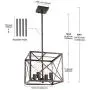 MELUCEE Industrial Rustic Chandelier Lamp 4-Light Farmhouse Pendant Light Oil Rubbed Bronze Finish, Foyer Lighting Dining Room Lighting Fixtures Hanging Kitchen Island Light