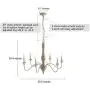GEPOW 6-Light French Country Chandelier, Handmade Real Wood Farmhouse Chandelier, Distressed Finish Light Fixture for Dining Room, Living Room, Bedroom, Kitchen, Stairway, Kitchen