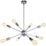 Sputnik Chandeliers 8 Lights Modern Pendant Lighting Nickel Industrial Vintage Ceiling Light Fixtures for Kitchen Dining Room Bedroom