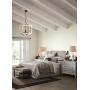 Retro Cottage Wooden Chandelier with 3-Light, Lantern Design, Distressed White Wood Pendant Light for Dining Room, Living Room, Foyer