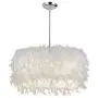 Feather Chandelier Ceiling Pendant Light Shade Simple Nordic-Style Modern Lampshade Floor Lamp Droplight for Living Room Bedroom Dining Room (A)