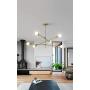 Sputnik Chandelier Modern 6 Lights Plating Brass Century Pendant Lighting Gold Ceiling Light Bedroom Fixture for Hallway Bar Kitchen Dining (6light)