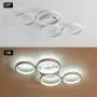 LED Ceiling Light Modern Flush Mount Light Fixture,40W 2800lm 4 Ring Lights for Bedroom Kitchen Living Room Ceiling Lamp,Cool White 6000K White