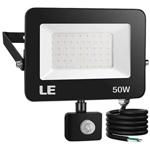 LE 50W 5000lm LED Security Lights Motion Sensor Light Outdoor, Super Bright Flood Light with Photocell, Daylight White 5000K, ETL Listed Waterproof Wall Mount Floodlight for Backyard, Driveway, Garage