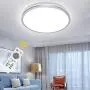 DLLT 35W Modern Dimmable LED Flush Mount Ceiling Light Fixture with Remote-15 Inch Round Close to Ceiling Lights for Living Room Bedroom Kitchen Dining Room Lighting, Timer, 3 Light Color Changeable