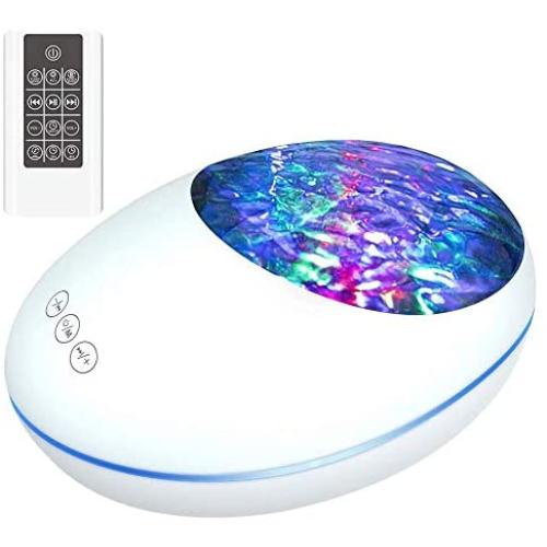 TOMNEW Galaxy Projector for Bedroom,Mermaid Light Ocean Wave Projector with Remote Control ,12 LED Adjustable Brightness & 8 Lighting Modes,Bluetooth Music Speaker for Kids Adults Bedroom