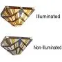 Capulina Tiffany Sconces Lighting, 1-Light Antique Tiffany Style Wall Light, 12 Inch Wide Stained Glass Sconce, Vintage Mission Style Stained Glass Wall Lamp for Living Room Bedroom Gift