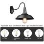 Gooseneck Barn Light Fixtures Wall Sconce Farmhouse Lighting Lamp for Bedroom, Living Room, Kitchen, Porch, Vanity Room (Black)