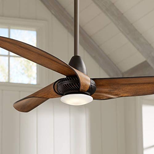 56'' Sleuth Modern Ceiling Fan with Light LED Dimmable Oil Rubbed Bronze Frosted Glass for Bedroom Living Room Kitchen Dining - Casa Vieja 56'' Sleuth Modern Ceiling Fan with Light LED Dimmable Oil Rubbed Bronze Frosted Glass for Bedroom Living Room Kitchen Dining - Casa Vieja