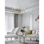 6-Light Gold Modern Chandelier Classic Rustic Ceiling Hanging Light Fixture for Kitchen Dining Room Bedroom Living Room
