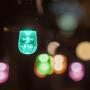 Enbrighten 36134 Seasons 24ft LED Outdoor String, Warm White & Color Changing Edison, Patio, Café,, Shatterproof Light Bulbs, 150 Color Combinations, 24, Black, 24 Ft