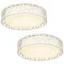 Light Fixtures Ceiling 2 Pack, VICNIE 12 inch 15W 1100 Lumens Flush Mount Lights, Dimmable 3000K Warm White, ETL Listed for Kitchen, Hallway, Bedroom, Stairways (Metal Body and Acrylic Shade)