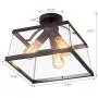 VILUXY Industrial Rectangle Flush Mount Ceiling Light Fixture with Glass Shade for Hallway, Entryway, Passway, Dining Room, Bedroom, Balcony Living Room 3-Light VILUXY Industrial Rectangle Flush Mount Ceiling Light Fixture with Glass Shade for Hallway, Entryway, Passway, Dining Room, Bedroom, Balcony Living Room 3-Light