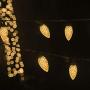 FUNPENY C6 Christmas String Lights, 100 LED 33 FT Valentine Lights with 8 Modes Christmas Lights Outdoor Raindrop Lights, Xmas Wedding Party Tree Holiday Decoration, Warm White.