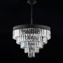 JONATHAN Y JYL9007B Wyatt 20'' 4-Light Crystal LED Chandelier Contemporary,Classic,Traditional Dimmable, Adjustable, for Dining Room, Foyer, Bedroom, Bronze/Clear