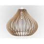 Wood Ceiling Pendant Light. Modern & Contemporary Hanging light fixture with Adjustable Cord for Kitchen, Dining or Living Room, Bedrooms or Office Space Max 60 Watt (NEW VERSION)