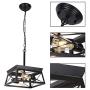 HMVPL Industrial Pendant Lighting Fixtures, Farmhouse Swag Chandeliers Hanging Light Mini Ceiling Lamp 2-Light for Kitchen Island Dining Room Bedroom Foyer Hallway Front Door