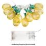 Joiedomi 2 Pineapple String Lights 10ft 10 LED (Warm White) Fairy Lights Battery Operated for Christmas Home Party Wedding Bedroom Indoor Decor