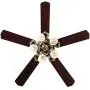 Indoor Ceiling Fan Light Fixtures - FINXIN FXCF07 (2018 New Design) Vintage New Bronze Remote LED 52 Ceiling Fans For Bedroom,Living Room,Dining Room Including Motor,5-Light,5-Blades,Switch