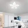 Garwarm Modern Ceiling Light, 23.6” LED Flower Shape Design Dimmable Chandelier Flush Mount Ceiling Lights Fixture for Living Room Bedroom 50W