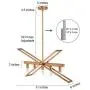 LOG BARN Gold Chandelier, 25.5'' Modern Chandelier, 5 Lights Medium Linear Light Fixture for Kitchen Island, Dining Room, Foyer, Entryway, Bedroom, Brushed Golden Brown Finish