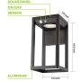 BRIMMEL Outdoor Solar Wall Light 60W with Motion Sensor Aluminum Wall Sconce Waterproof Wireless Landscaping Garden Porch Light for Lawn Patio Yard Driveway 10H Super Bright, Black, SG601040