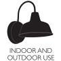 Design House 502195 Jelly Jar 1 Light Indoor/Outdoor Wall Light, Black
