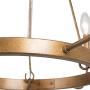 LNC Farmhouse Chandelier, Chandeliers for Dining Rooms, 6-Light Gold Wagon Wheel Chandelier for Living Room, Foyer, 27.5” Dia