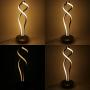 SkyeyArc Double Helix Dimmable LED Table Lamp, Modern Spiral Lamp, Contemporary Minimalist Lighting Design, Color Adjustable Light, 12W, Black