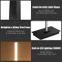 Tangkula Helix LED Floor Lamp for Living Rooms, 48 Inch Tall Bright Contemporary Standing Pole Light with Built-in Foot Switch, for Bedrooms & Offices (Black)